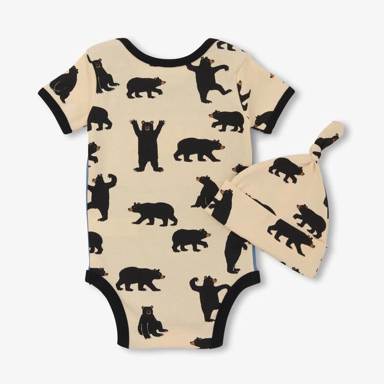 Little Blue House by Hatley Blue Baby Bear | Bodysuit with Hat