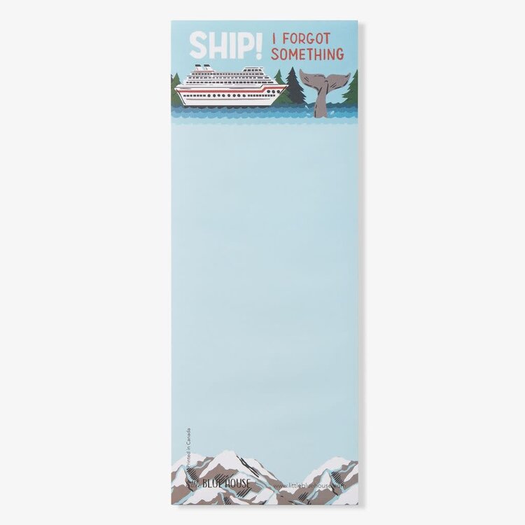Little Blue House Ship I Forgot Something | Magnetic Notepad