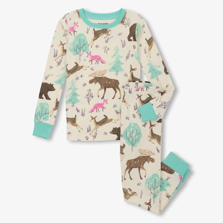 Little Blue House Forest Creatures | Pajama Set