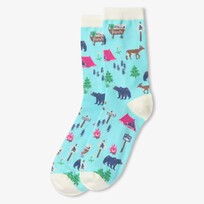 Little Blue House by Hatley Teal Hiking Trail | Crew Sock