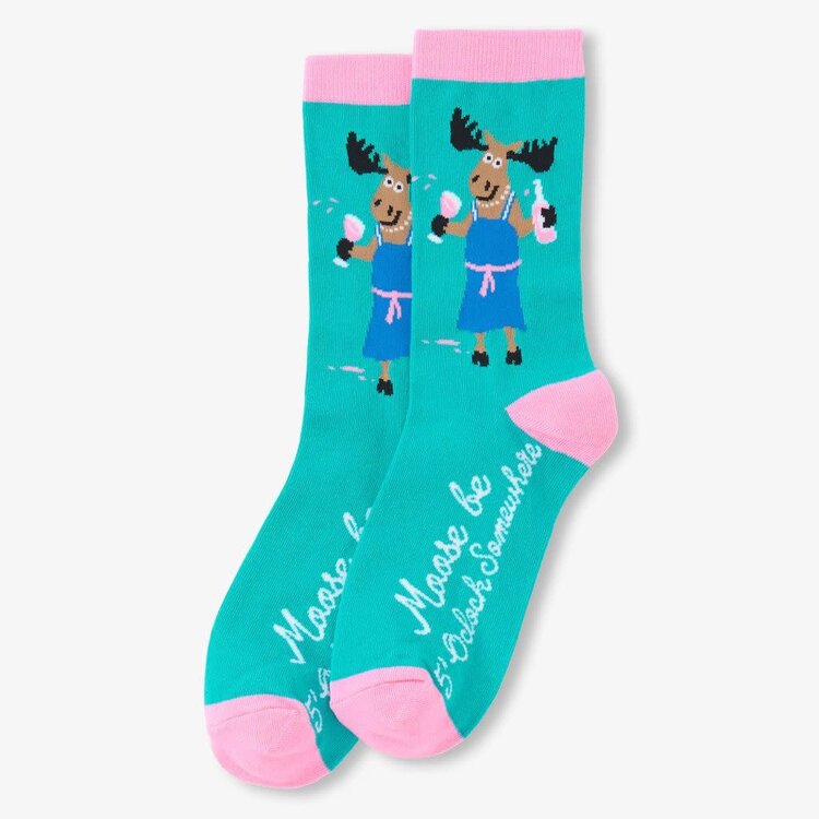 Little Blue House Moose be 5 O’Clock | Crew Sock
