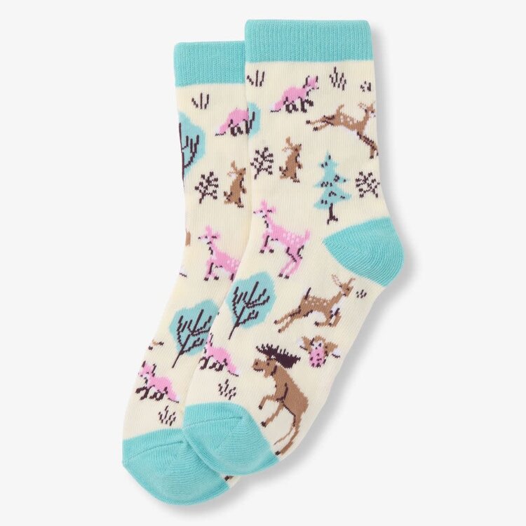 Little Blue House Forest Creatures | Crew Sock