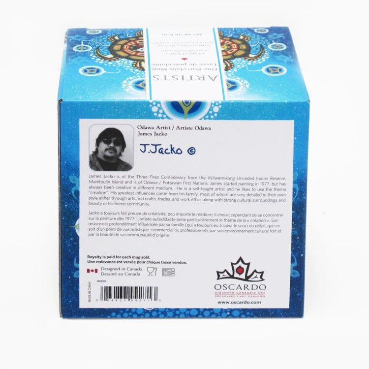 Oscardo James Jacko Medicine Turtle | Porcelain Mug