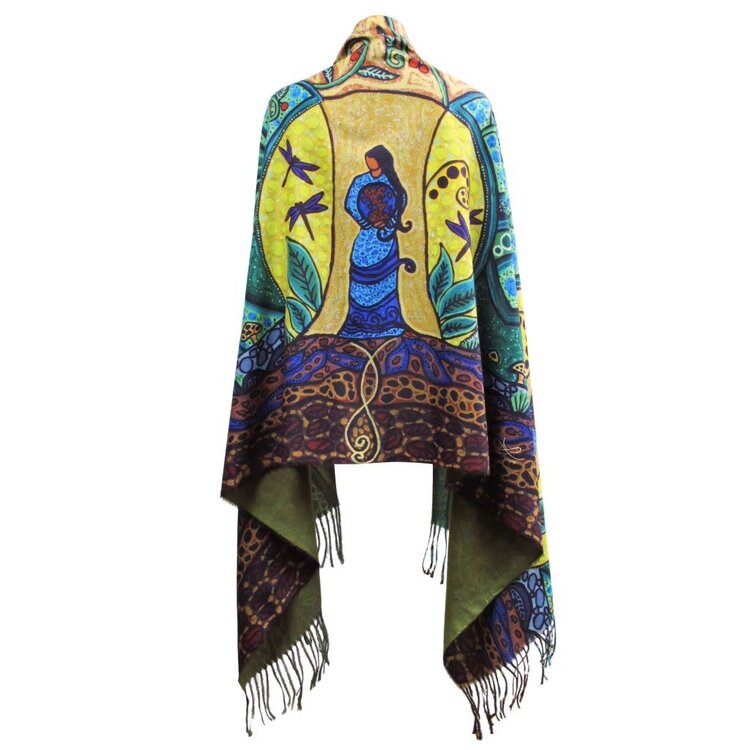 Oscardo Strong Earth Woman | Eco Art Print Shawl