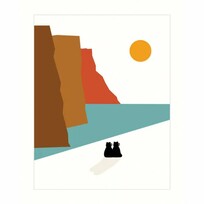 The Art File Two Bears and a Cliff | Greeting Card