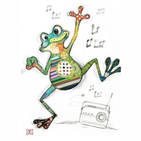Kooks - Bug Art Freddy Frog | Greeting Card