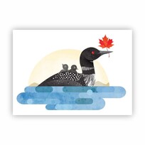 Loon & Babies | Blank Greeting Card