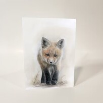 Crystal Clarke Animal Art "Curiosity" Fox Kit | Greeting Card