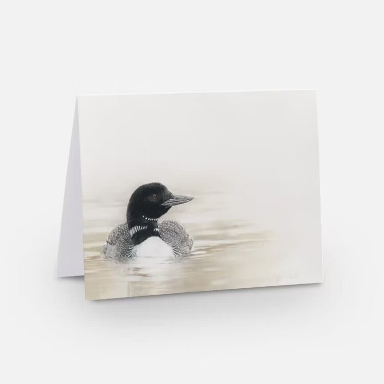 Crystal Clarke Animal Art "Where Stillness Begins" Loon | Greeting Card