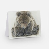 Crystal Clarke Animal Art "Fierce" Bear Cub | Greeting Card