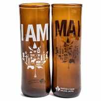 Rebeer Glasses I AM Canadian | Upcycled Beer Glass