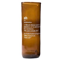 Rebeer Glasses 'Eh' Canadianism | Upcycled Beer Glass