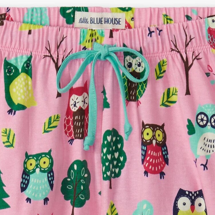 Little Blue House by Hatley Owls | Sleep Shorts