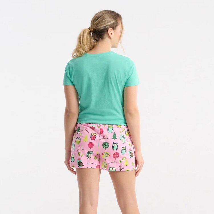 Little Blue House by Hatley Owls | Sleep Shorts