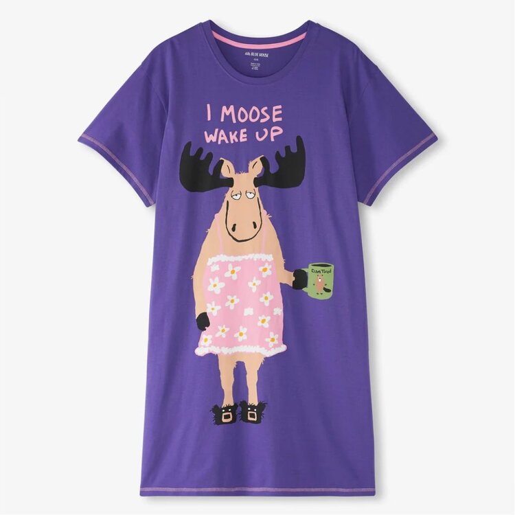 Little Blue House Moose Wake Up | Unwrapped Sleepshirt