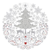 Daisy Napkins Christmas Circle | Paper Napkins