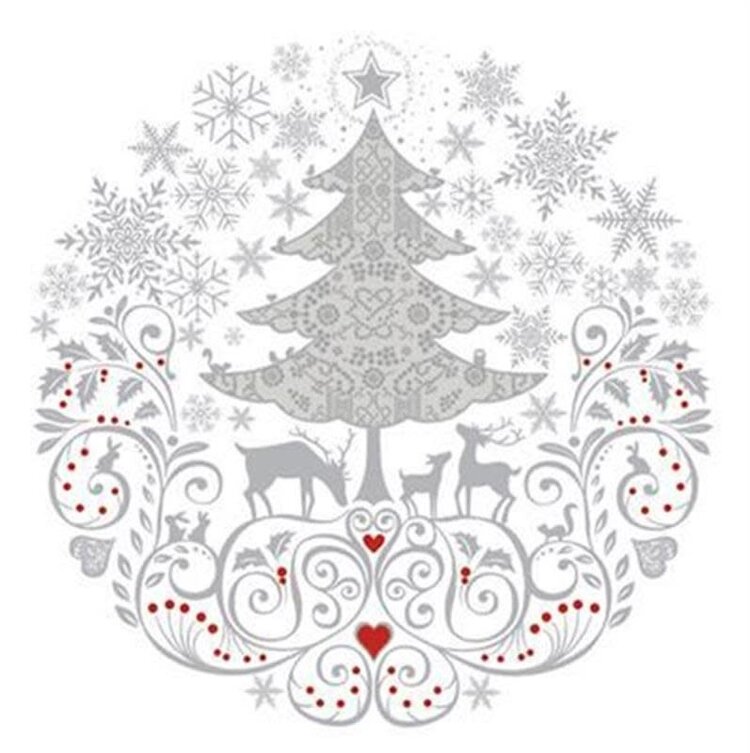 Daisy Napkins Christmas Circle | Paper Napkins