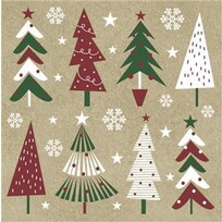 Daisy Napkins Christmas Trees | Paper Napkins