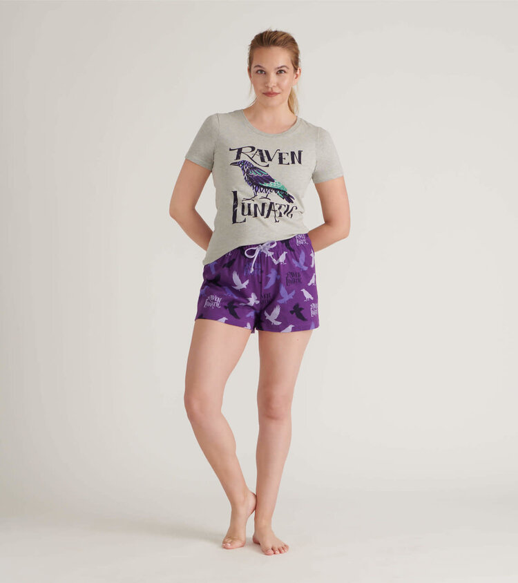 Little Blue House by Hatley Raven Lunatic | Sleep Shorts