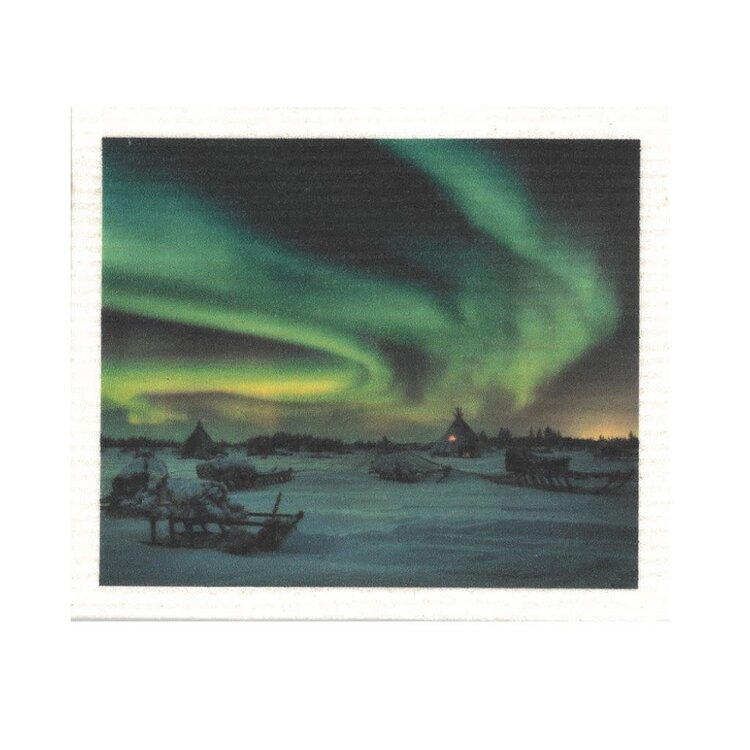 MORE JOY Hut, Aurora Borealis |  Dishcloth