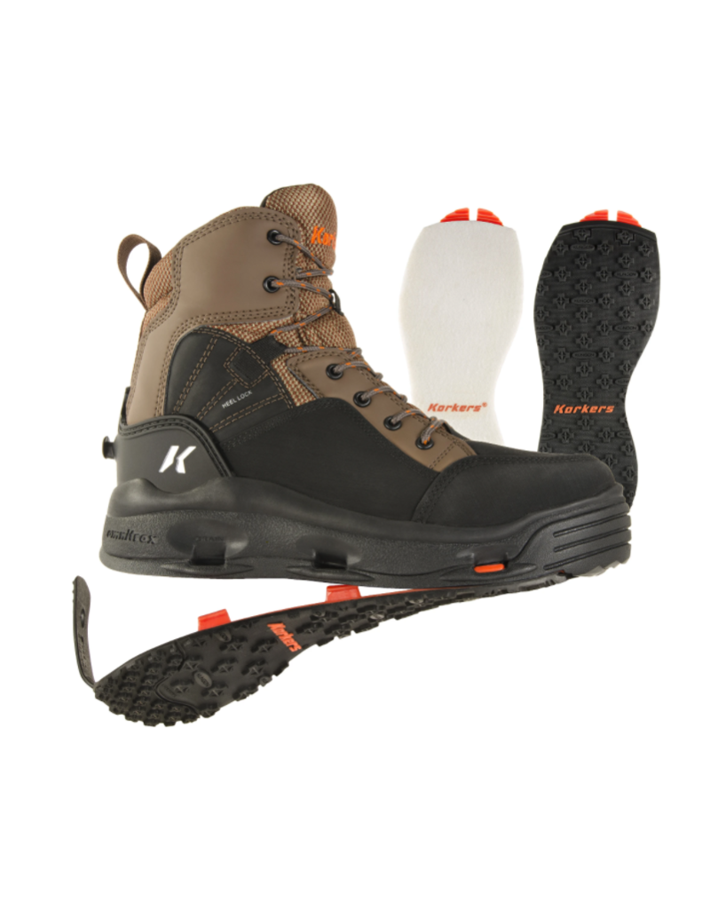 Korkers - Buckskin Wading Boot - Felt & King-on Soles - Mountain Angler