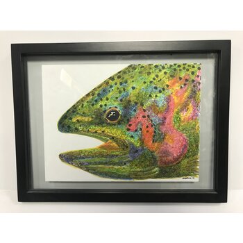 Mountain Anlger Rainbow Trout Painting