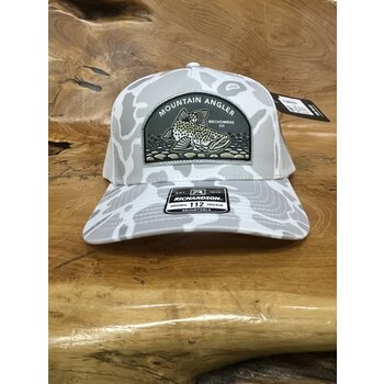 Richardson Richardson - 112PFP Trucker Cap Blizzard Duck Camo/ White (MA CU Trout Swipe Patch)