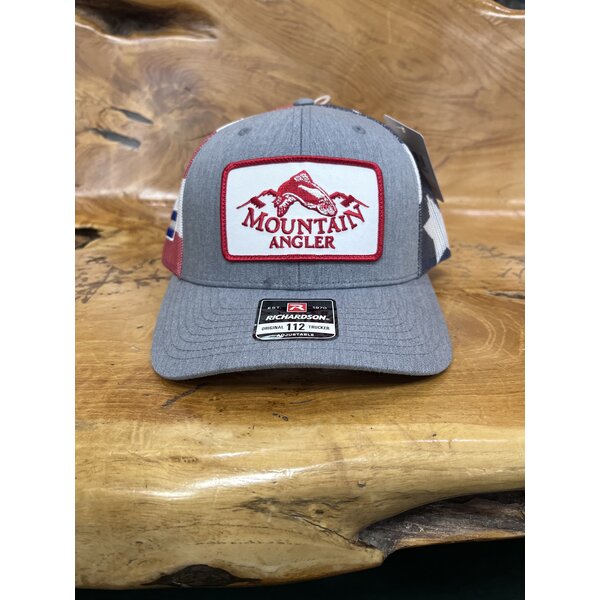 Richardson Richardson - 112PM Trucker Cap Heather Grey / Stars & Stripes