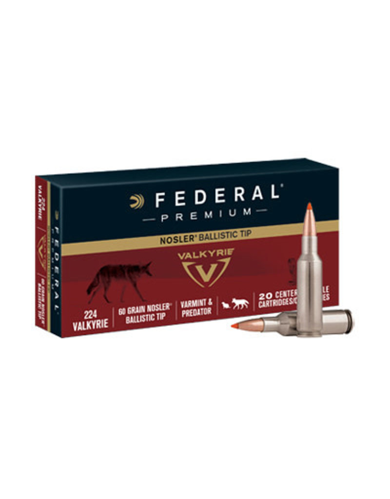 Federal Ammunition FED PRM 224VLK 60GR BLSTC TIP 20/200 MFG# P224VLKBT1 UPC# 604544630282