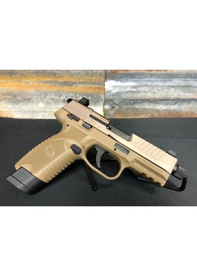 FNH USA FN America, 502, Tactical, Compact, 22LR Single Action Only,  Polymer Frame , 4.6" Threaded Barrel, 1/2X28 TPI, FDE MFG# 66-101006 UPC# 845737013332