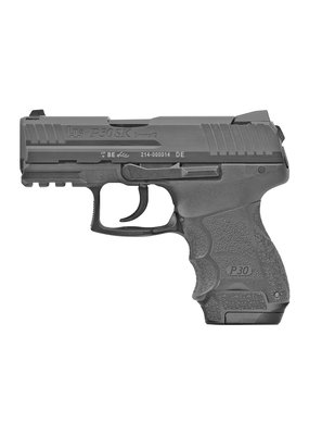 Heckler & Koch HK, P30SK, LEM-Double Action Only, Semi-automatic, Polymer Frame Pistol, Sub-Compact, 9MM, 3.27" Barrel, Matte Finish, Black, Interchangeable Grip Panels, 3 Dot Sights, 13 Rounds, 2 Magazines, (1)-13 Rounds and (1)-10 Rounds, UPC# 642230261730