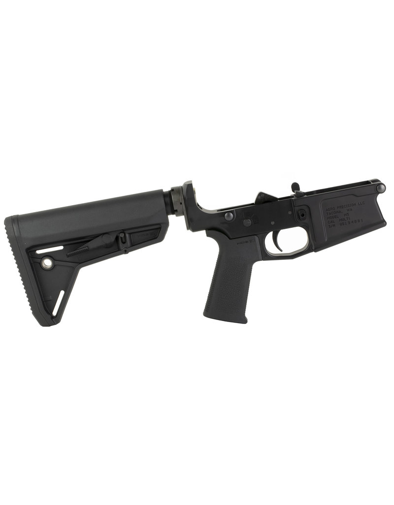 Aero Precision M5 Complete Lower Receiver 308 Winchester/762NATO Anodized Finish Black Magpul MOE SL Grip Magpul SL Carbine Stock UPC# 840014601042