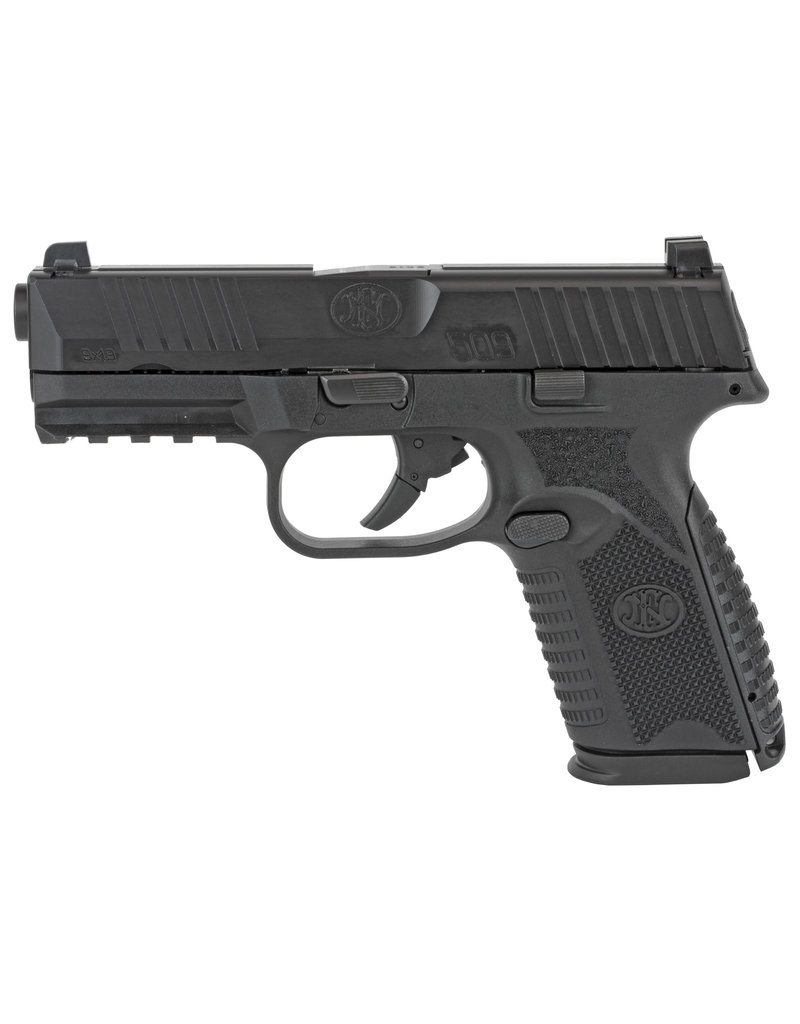 FNH USA FN 509, Semi-automatic, Striker Fired, Mid Size, 9mm, 4" Barrel, Polymer Frame, Black, 2-10Rd Magazines, 3 Dot Sights, Non-Manual Safety