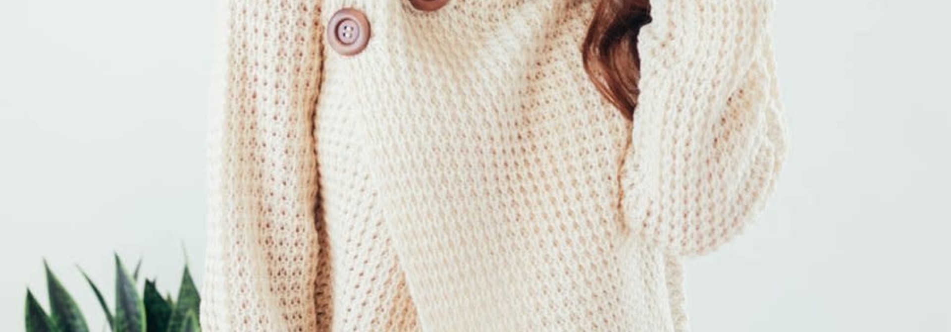 Changing Seasons Oatmeal Crossover Button Knit Top