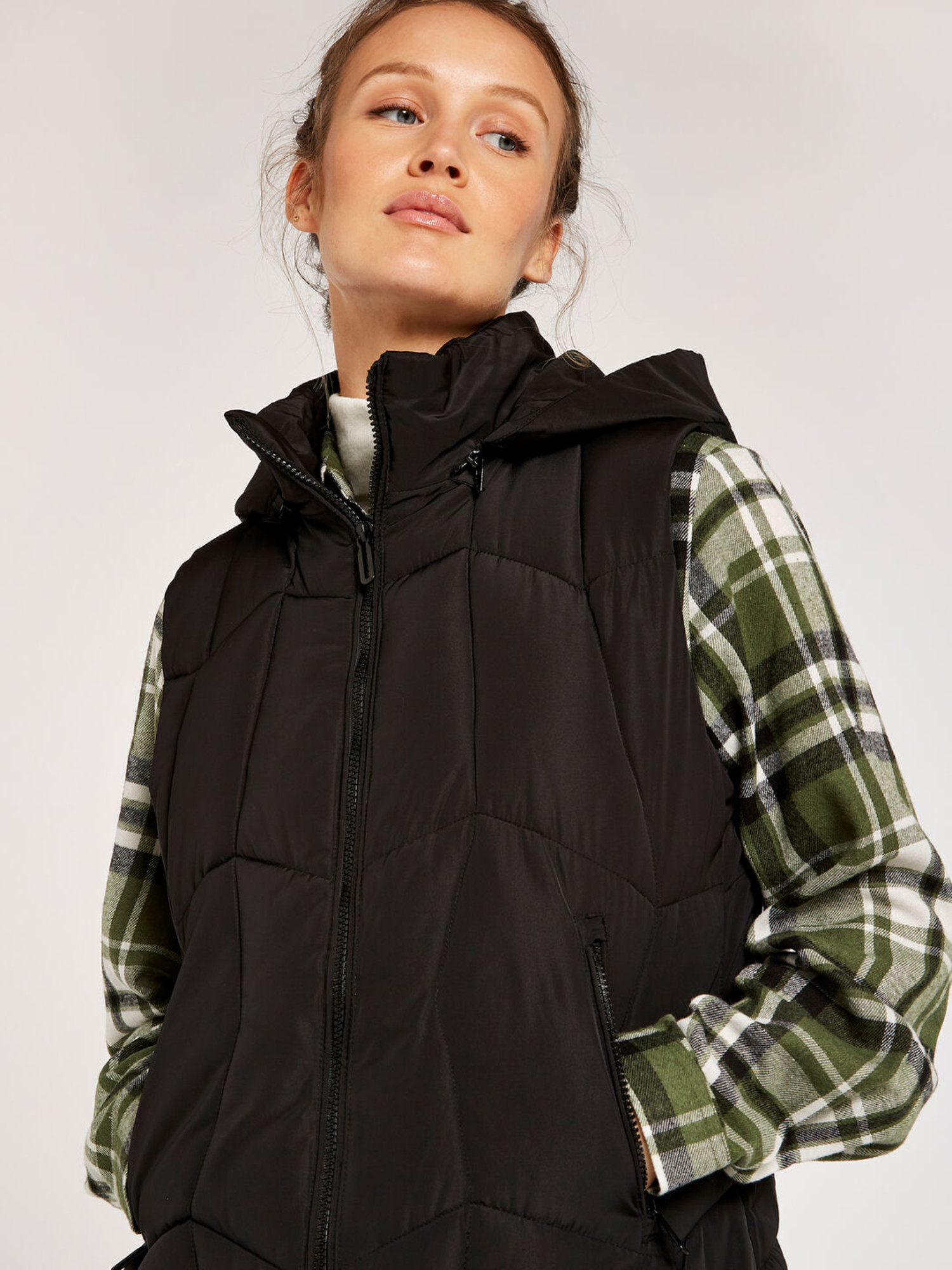 Hooded Zip Puffer Vest - KHL CLOTHING COMPANY