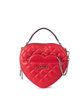 Vegan Heart Shaped Backpack in Cherry Red