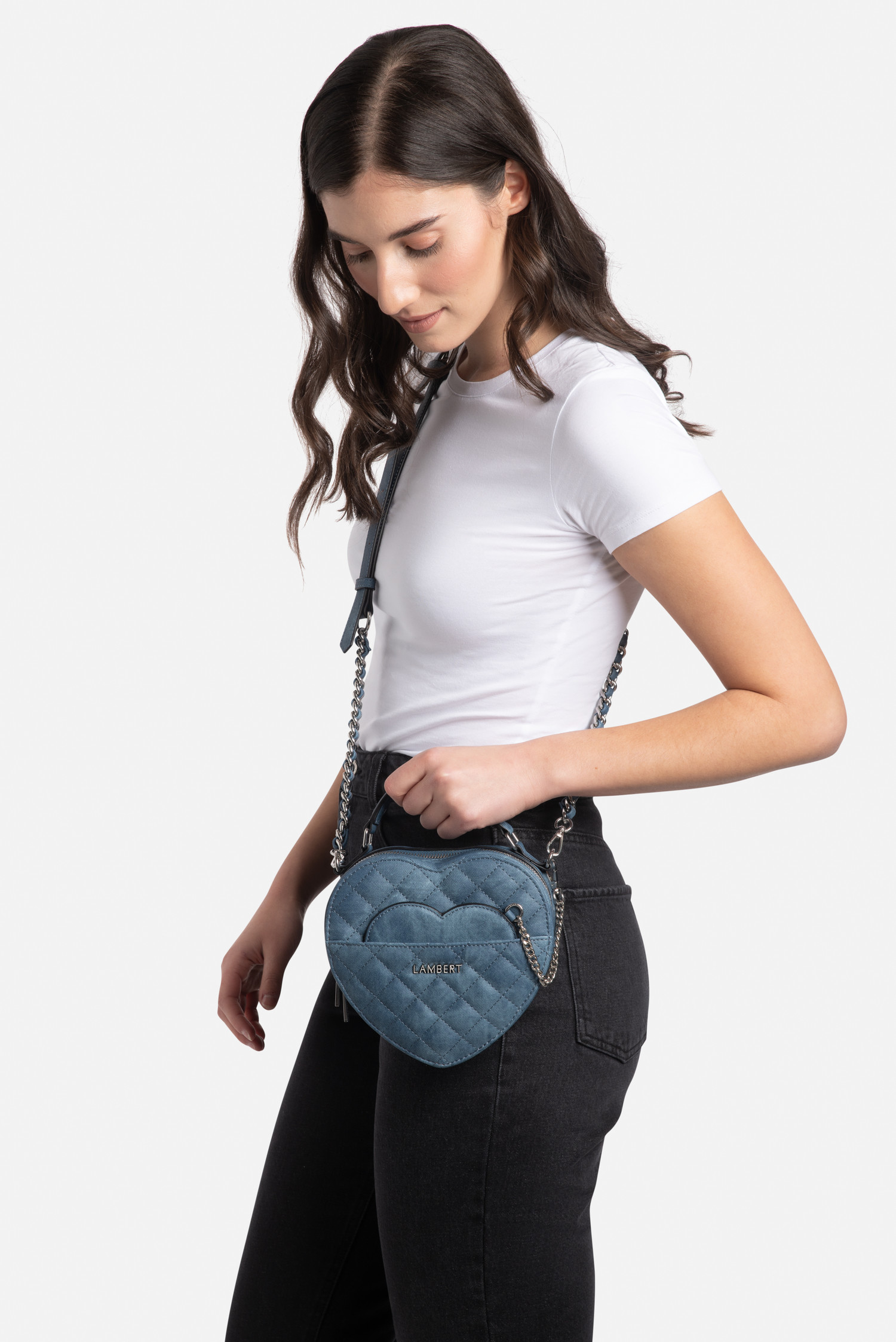 Denim waist clearance bag