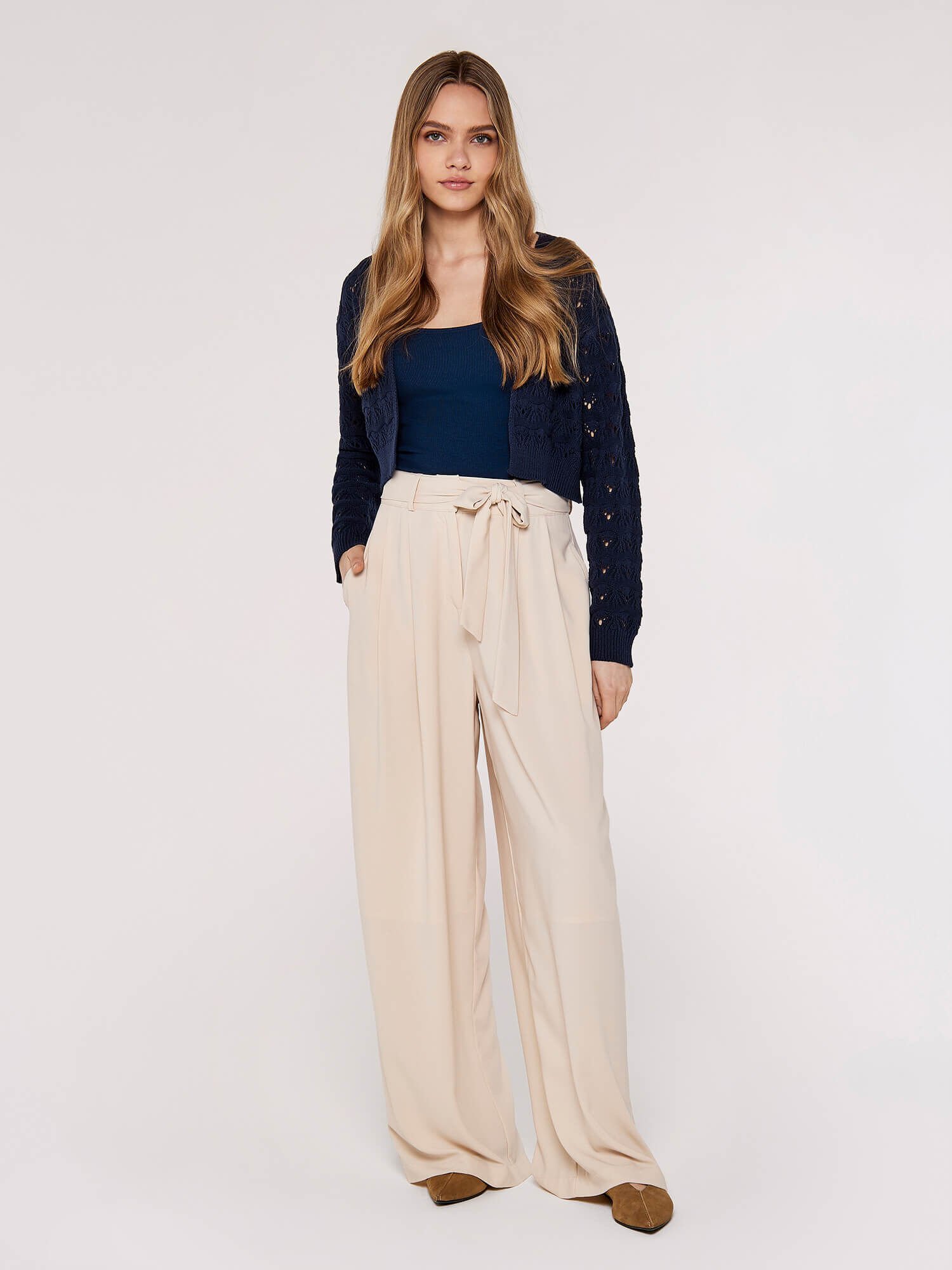 Pointelle Cropped Pants