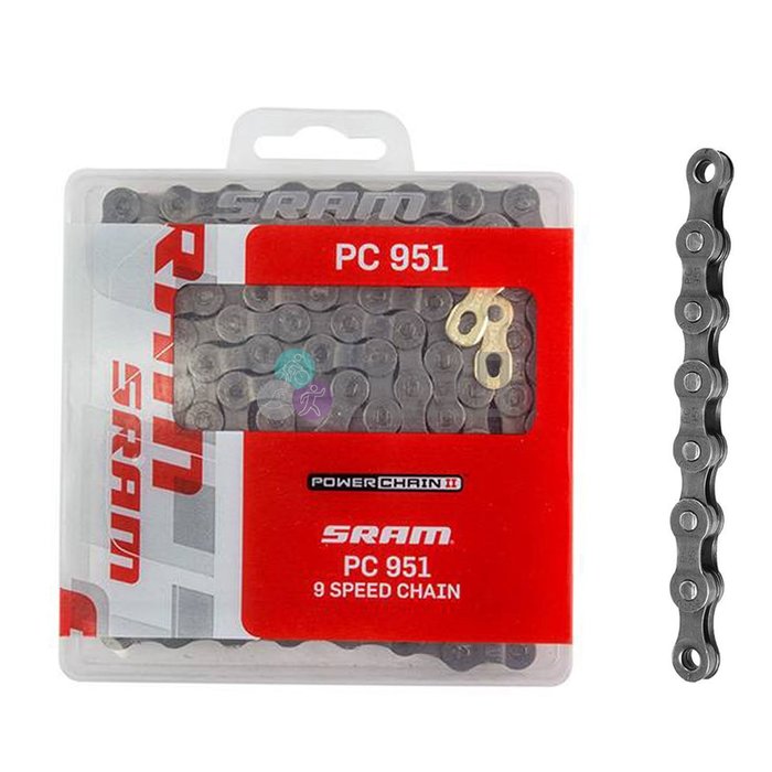 Sram, PC 951, Chaine 9vit., 114 maillons, Powerlink