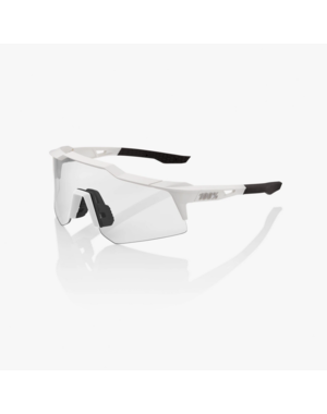  100% Speedcraft XS - Matte White - HiPER Silver Mirror Lens