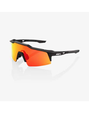  100% Speedcraft SL - Soft Tact Black - HiPER Red Multilayer Mirror Lens