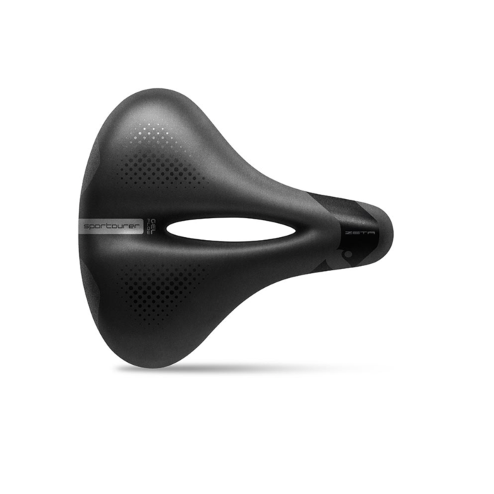 Selle Italia, Zeta Comfort Gel Flow, Saddle, Unisex, 670g, Black