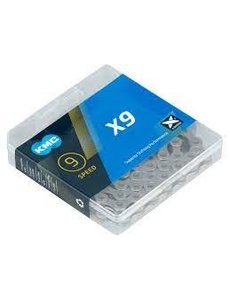  KMC, Chaîne X9 NP/GY, 9 Vit., 116 Links, Argent
