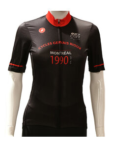 Vêtements CGR Maillot Femme SS Blk/Red/White
