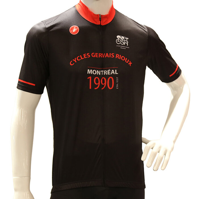 Vêtements CGR Maillot Homme SS Blk/Red/White CGR11