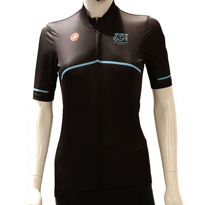 Vêtements CGR Maillot Femme SS Blk/Sky CGR10