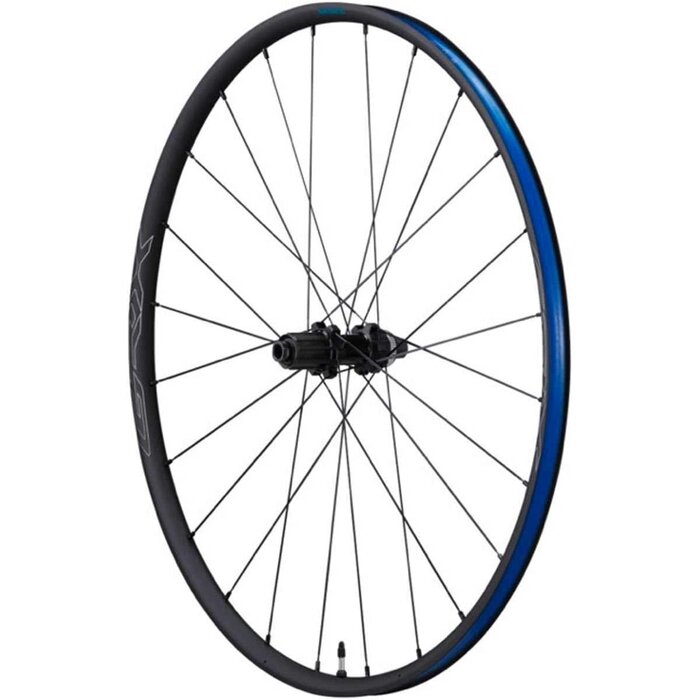 Shimano Shimano, REAR WHEEL, WH-RX570-700C, 24H, FOR 11/10-S, OLD:142MM, R:12MM E-THRU, TUBELESS, BLACK, CL DISC