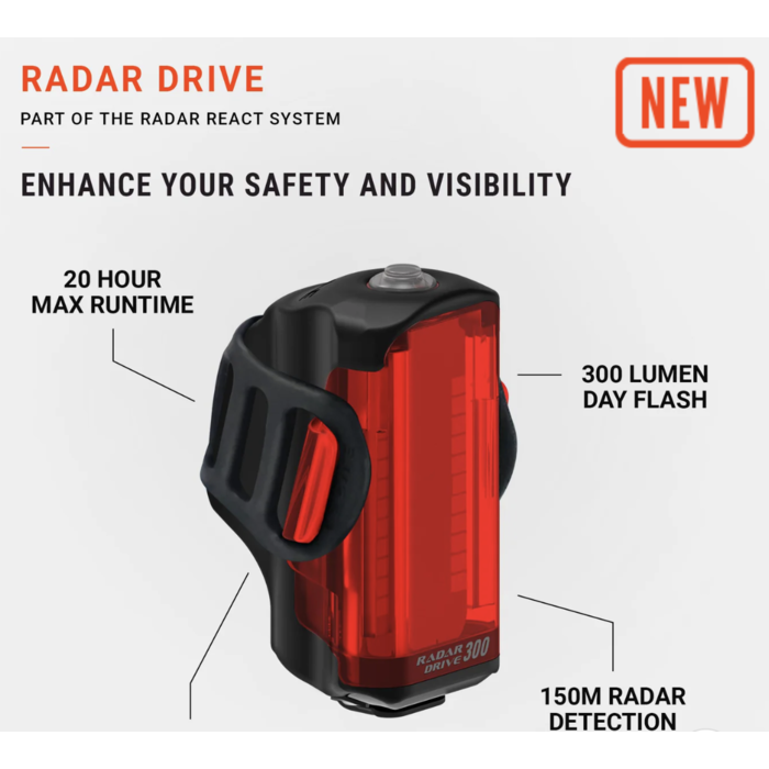 Lezyne RADAR DRIVE Lumière Arrière
