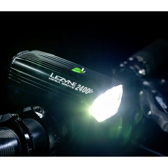 Lezyne, Mega Drive 2400+, Light, Front, Black