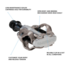 Shimano Shimano, PEDAL, PD-M540 SPD PEDAL, W/CLEAT (SM-SH51), BLACK